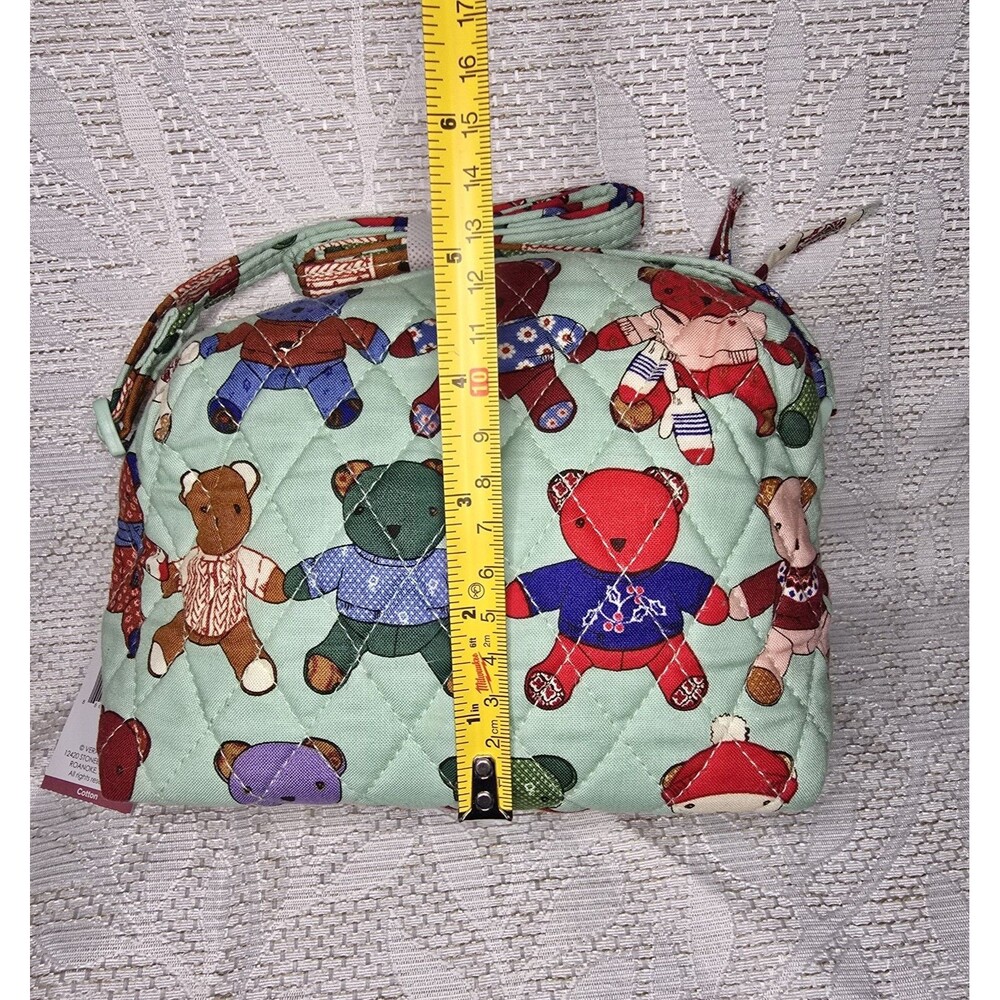Vera Bradley Toasty Teddies Crossbody Camera Bag Green - Picture 5 of 6